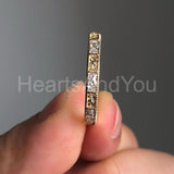 0.5ct Radiant Simulated Diamond Anniversary Wedding Band 14k Yellow Gold Plated