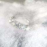 2.45ct Round Cut Diamond Five Stone Wedding Anniversary Band 14k White Gold Over