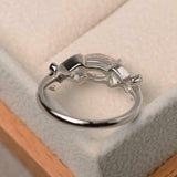 2ct Marquise Cut Morganite Solitaire with Cross Accent Ring 14k WhiteGold Finish