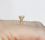 0.5ct Cushion Simulated Diamond Solitaire Engagement Ring 14k Yellow Gold Plated