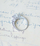 0.5ct Princess Cut VVS1 Diamond Solitaire Engagement Ring 14k White Gold Finish