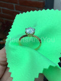 0.5ct Round Cut Moissanite Solitaire Women Engagement Ring 14k YellowGold Plated