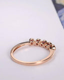 0.3ct Round Cut Simulated Pink Ruby Minimal Engagement Ring 14k Rose Gold Plated