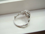 1.5Ct Round Cut Diamond Floral Leaf Design Engagement Ring 14K White Gold Finish
