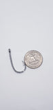 0.5ct Round Cut Moissanite Fish Hook Pendant 14k White Gold Plated NO CHAIN