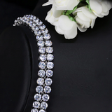 35Ct Round Cut VVS1/D Diamond Tennis Necklace Solid 14K White Gold Over