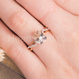 1ct Cushion Cut Simulated Morganite Infinity Engagement Ring 14k RoseGold Plated