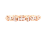 0.5ct Round Cut Moissanite Irish Stackable Wedding Band 14k Rose Gold Plated