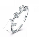 1.7ct Round Cut VVS1 Diamond Engagement Ring 14k WhiteGold Finish Leaf Solitaire