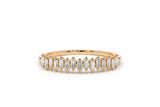 Half Eternity Wedding Band 1ct Baguette Cut VVS1D Diamond 10k Yellow Gold Finish