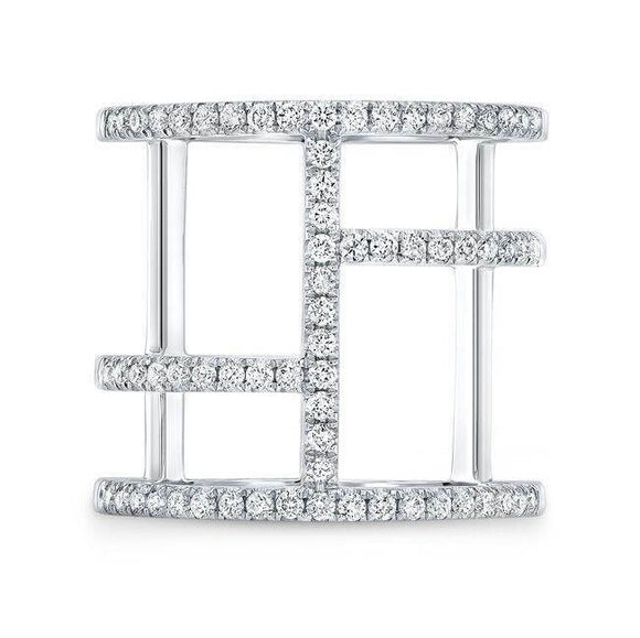 3ct Round Cut VVS1 Diamond Cocktail Unique Engagement Ring 14k White Gold Finish