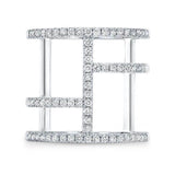 3ct Round Cut VVS1 Diamond Cocktail Unique Engagement Ring 14k White Gold Finish