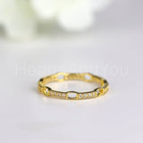 0.3ct Round Cut Moissanite Anniversary Women Wedding Band 14k White Gold Plated