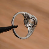 1.9ct Oval Cut Blue Aquamarine Double Halo Engagement Ring 14k White Gold Finish