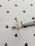 2.2ct Emerald Simulated Diamond Bezel Set Engagement Ring 14k Yellow Gold Plated