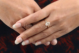 0.3ct Oval Cut Simulated Diamond Solitaire Engagement Ring 14k YellowGold Plated