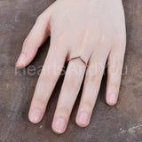 0.12ct Round Cut Moissanite Leaf Vine Women Wedding Band 14k Rose Gold Plated