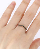 Anniversary Wedding Band 0.5ct Round Cut Black Diamond 14k Yellow Gold Finish