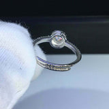 1.5ct Round Cut VVS1D Diamond Engagement Ring Halo Women 14k White Gold Finish