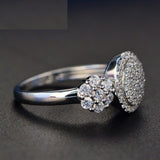 2.6ct Round Cut VVS1D Diamond Engagement Ring 14k White Gold Finish Double Halo