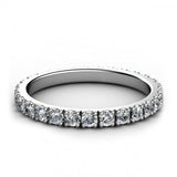 2ct Round Cut VVS1D Diamond Eternity Wedding Ring Band 14k White Gold Finish