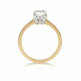 1.5ct Emerald Cut Diamond Engagement Ring 14k Yellow Gold Over Accents Solitaire