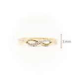 0.2ct Round Cut Moissanite Infinity Women Wedding Band 14k Yellow Gold Plated