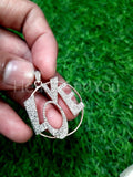 2ct Round Cut Moissanite Love Valentine Pendant 14k Rose Gold Plated NO CHAIN