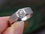 0.4ct Round Cut Diamond Engagement Ring Solitaire Women 14k White Gold Finish