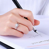 0.5ct Round Cut Diamond Engagement Ring 14k White Gold Finish Split Solitaire