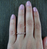 0.28ct Round Cut Diamond Wedding Ring Band 14k Rose Gold Finish Milgrain Vintage