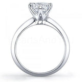 0.2ct Round Cut Moissanite Solitaire Engagement Ring 14k Yellow Gold Plated