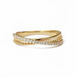 0.45ct Round Cut Moissanite Curved Women Wedding Band 14k Yellow Gold Plated