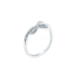 0.4ct Round Cut Moissanite Infinity Knot Engagement Ring 14k White Gold Plated