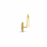 0.2ct Round Cut Diamond Star Design Nose Pin Ring Piercing 14k YellowGold Finish