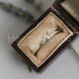 0.2ct Marquise Cut Simulated Diamond Minimalist Ring 14k Yellow Gold Plated