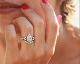 2.4ct Pear Cut Diamond Halo Bridal Set Engagement Ring Band 14k WhiteGold Finish