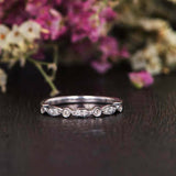Half Eternity Wedding Band 0.75ct Round Cut VVS1D Diamond 14k Rose Gold Finish