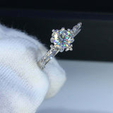 1.5ct Round Cut Diamond Engagement Ring Stylish Solitaire 14k White Gold Finish