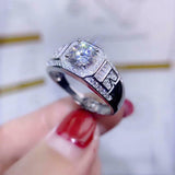 Solitaire with Accents Halo Ring 2.5ct Round Cut Diamond 14k White Gold Finish