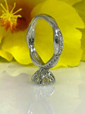 1.5ct Round Cut Diamond Infinity Solitaire Engagement Ring 14k White Gold Finish