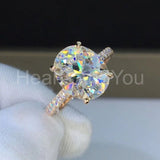 2.3ct Oval Simulated Diamond Hidden Halo Engagement Ring 14k Yellow Gold Plated