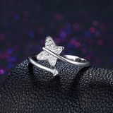 1.2ct Round Diamond Engagement Ring 14k White Gold Finish Butterfly Shape Bypass