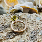 2.2ct Engagement Ring Round Cut Yellow Citrine Solitaire 14k Yellow Gold Finish