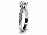 2ct Round Cut Diamond Channel Set Solitaire Engagement Ring 14k WhiteGold Finish
