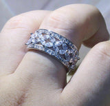 4.5ct Marquise Cut Diamond Wedding Ring Band 14k White Gold Over Trendy Eternity