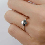 0.5ct Round Diamond Engagement Ring Cross Design Solitaire 14k White Gold Finish