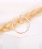 0.2ct Princess Simulated Diamond Solitaire Engagement Ring 14k Rose Gold Plated
