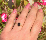 1ct Engagement Ring Oval Cut Diamond Minimalist Crown 14k Yellow Gold Finish