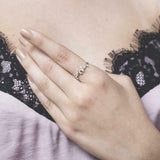 0.1ct Round Diamond Engagement Ring Leaf Petals Minimalist 14k Yellow Gold Over